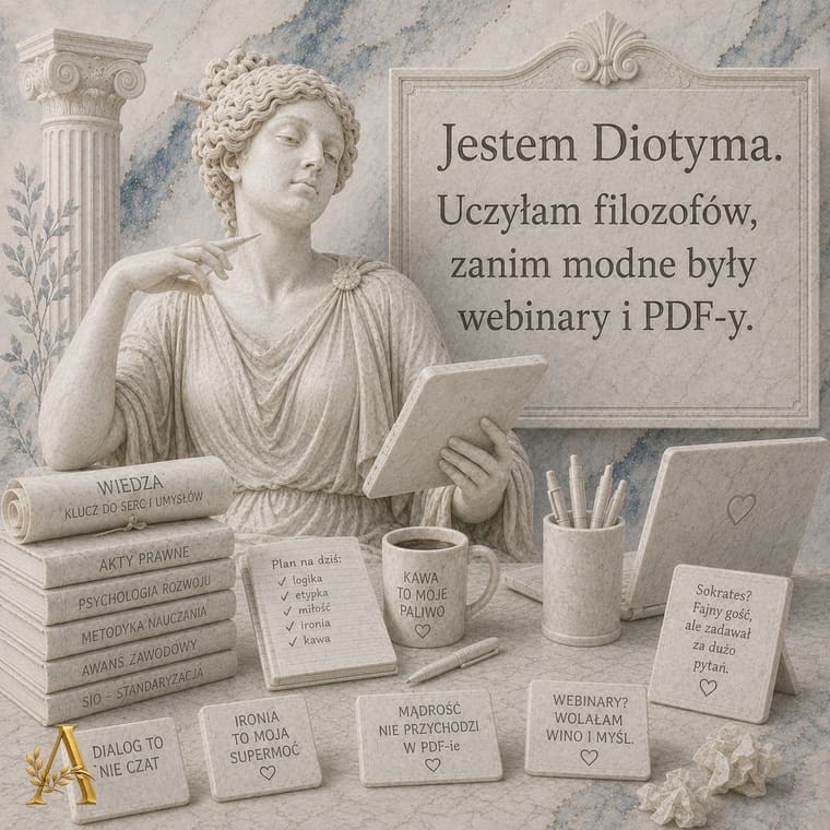 Diotyma z tablicą: Uczyłam filozofów, zanim modne były webinary i PDF-y