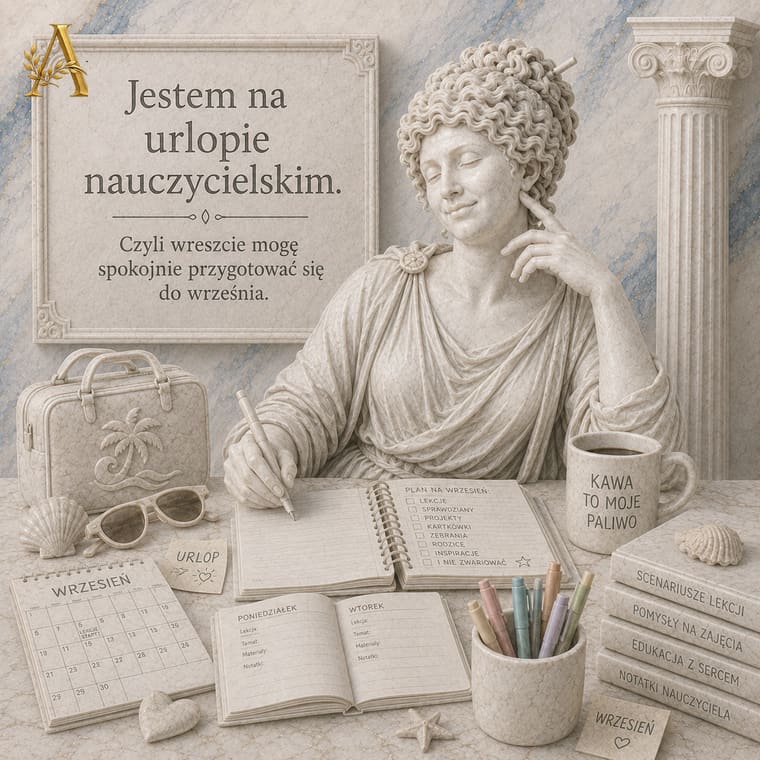 Nauczycielka planuje wrzesień w czasie wakacji
